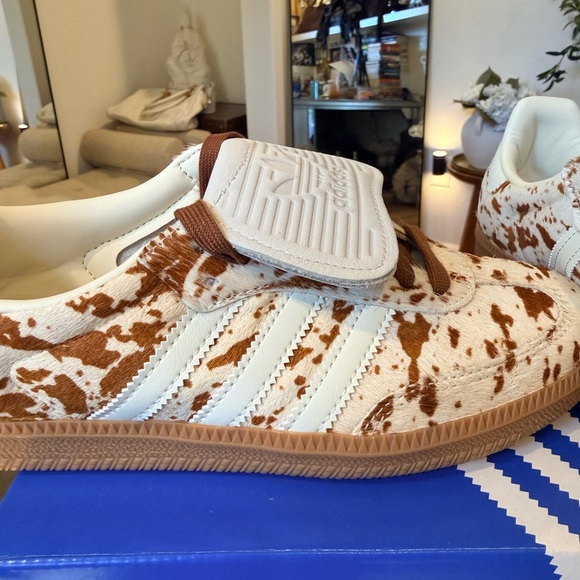 Adidas Samba LT W Sneakers - Brown and White COW print 7.5 New!! - Picture 3 of 6